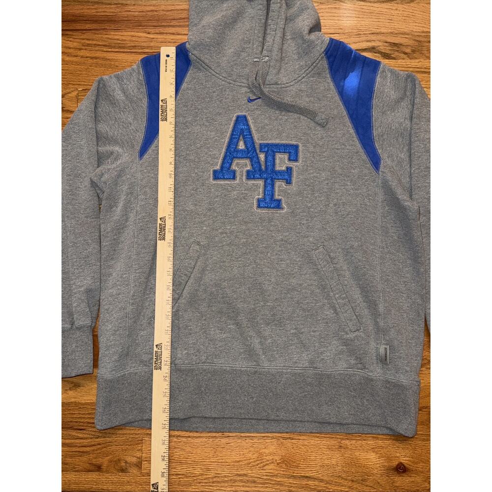 Nike Air Force Academy Hoodie Pullover over Size Medium Blue Gray Embroidered - Picture 4 of 7